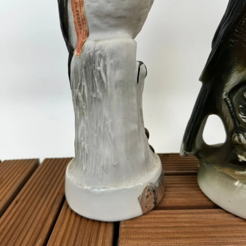 Vtg Jim Beam Set of 3 Ceramic Bird Decanter Bottles Bourbon Whiskey Collectible